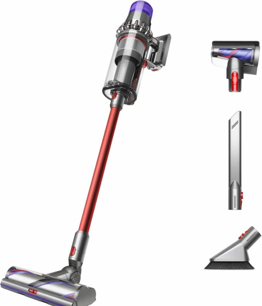Dyson Outsize Cordless Vacuum Cleaner with Large Dust Bin, Nickel/Red, Lightweight & Powerful for Home Cleaning