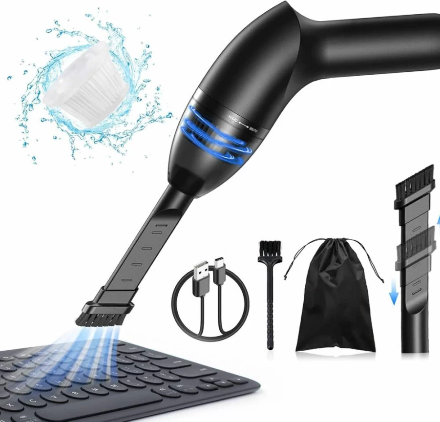 Hayousui Cordless Handheld Vacuum Cleaner - 4.3Kpa Portable USB Keyboard & Car Dust Cleaner for Laptop, Sewing Machine, Desk Crumbs