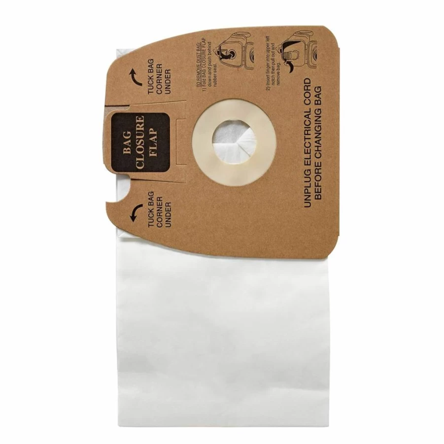 Sanitaire S3680 & SC3680 Vacuum Bags, Premium White Paper Pack of 5, Model 63253A