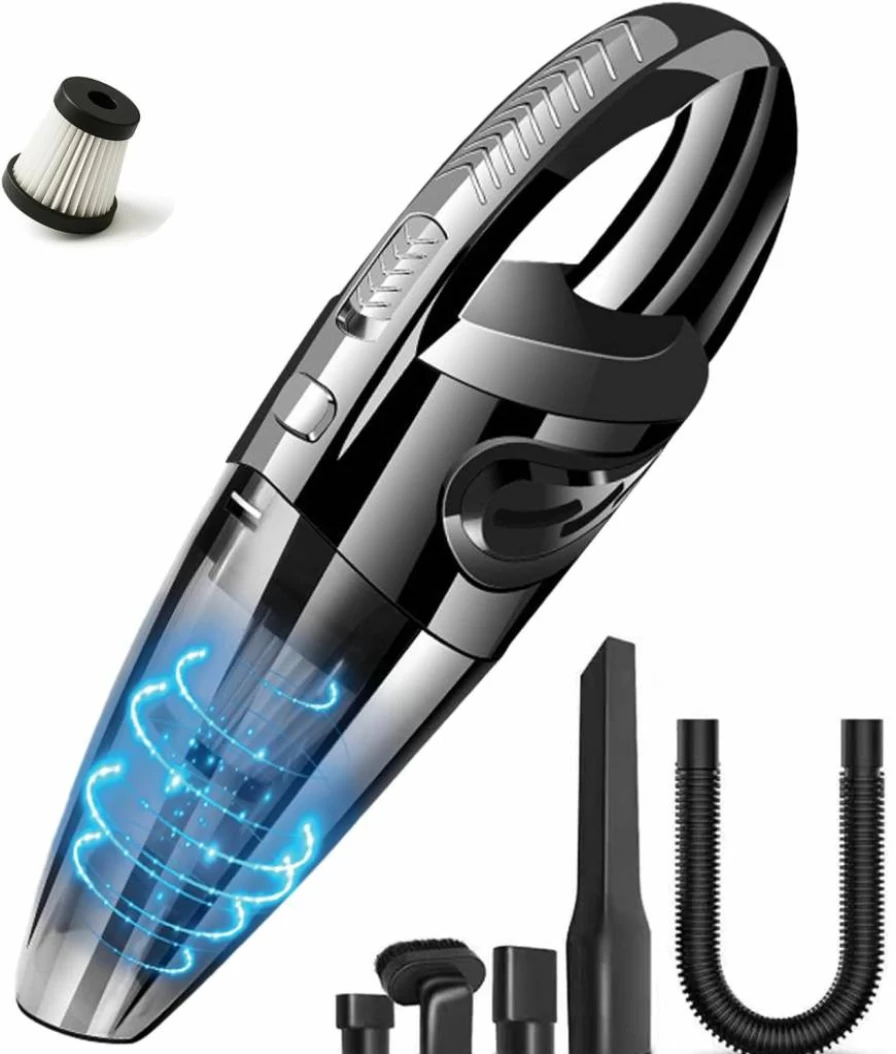 Silbingan Cordless Handheld Vacuum Cleaner - Rechargeable Portable Car Vacuum with LED Light, USB Charging, Lightweight for Pet Hair, Dust, Home, Sofa Cleaning