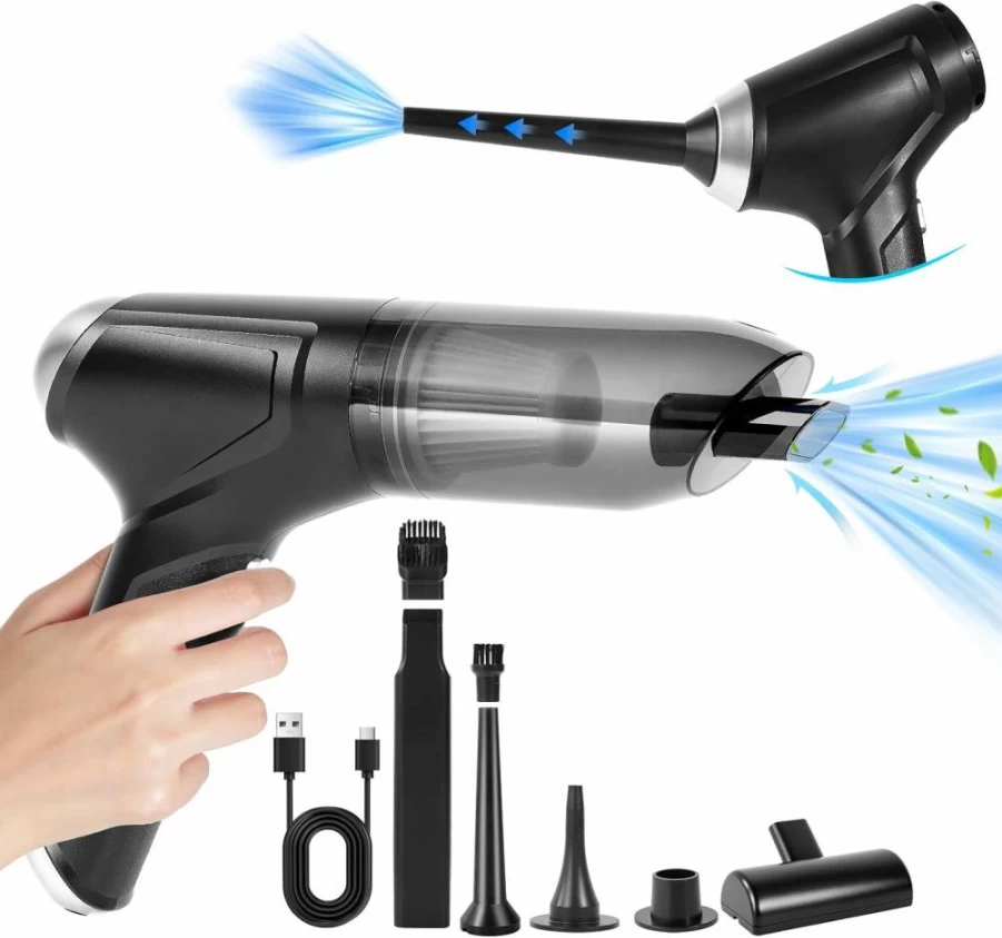 Auloea V01Pro Cordless Handheld Vacuum Cleaner - 16000Pa Powerful Suction, Rechargeable & Portable for Home, Car, Pet Hair - Lightweight Black Vacuum