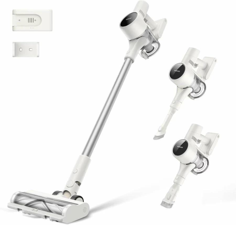 DREAME R10 Cordless Stick Vacuum Cleaner - 120AW Powerful Suction, Anti-Tangle Brush, LED Headlights, 60 Min Runtime, Lightweight for Carpets, Hard Floors & Pet Hair