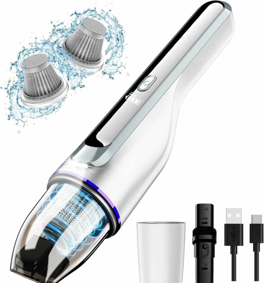 DRECELL Cordless Handheld Vacuum Cleaner - 14000Pa Brushless Motor, 1.2Lbs Lightweight, LED Light, Portable Mini Vac for Car, Home, Pet Hair