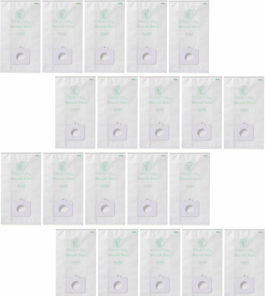 CF Clean Fairy 20-Pack Micro Filtration Vacuum Bags Compatible With Kenmore 5055, 50557, 50558, 53292 & Panasonic C-5 Models - HEPA Replacement Canister Vacuum Bags