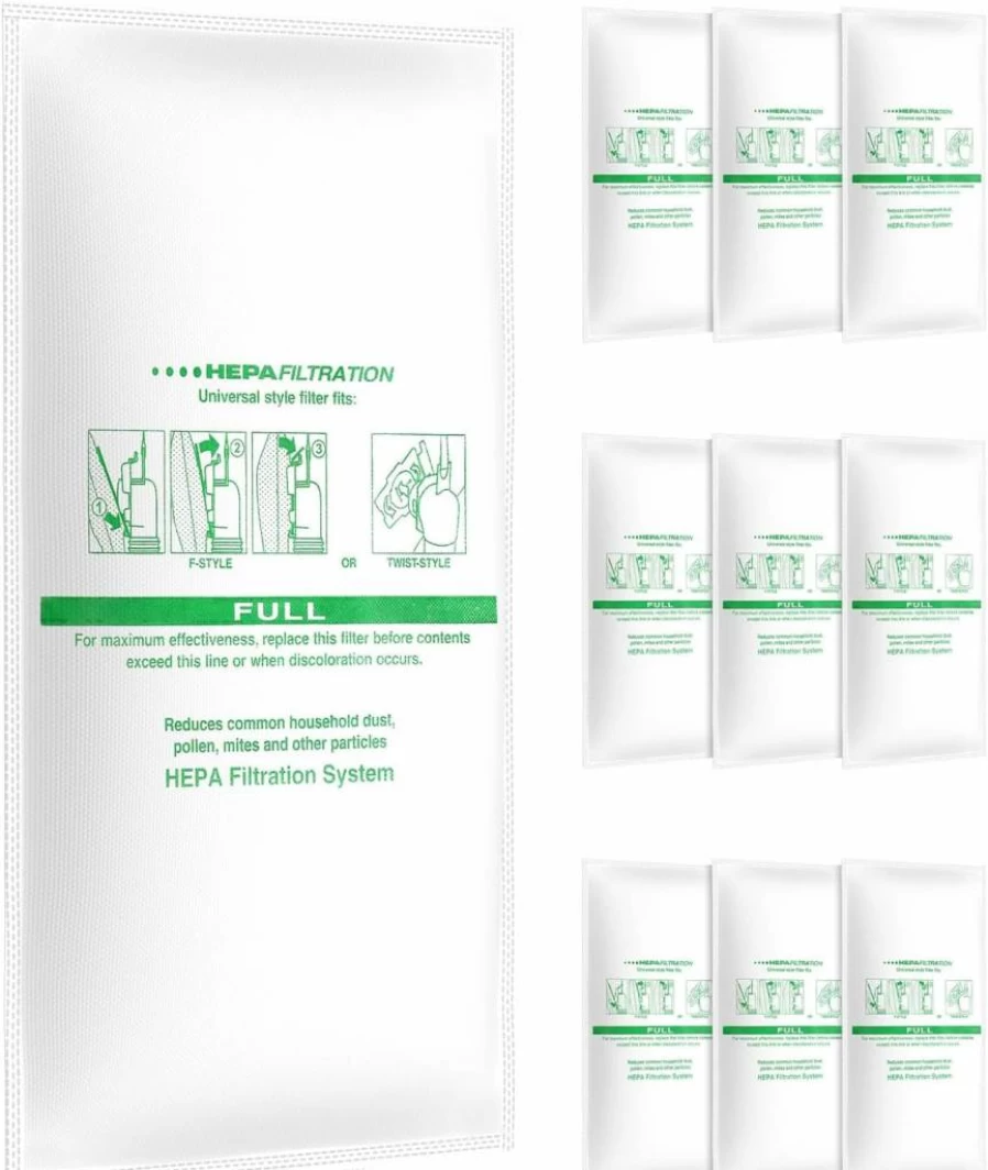 10 Pack LINNIW HEPA Filter Bags Compatible With Kirby Vacuums G4 G5 G6 Ultimate G Series Diamond Edition Sentria Avalir - 204814 205811 Replacement