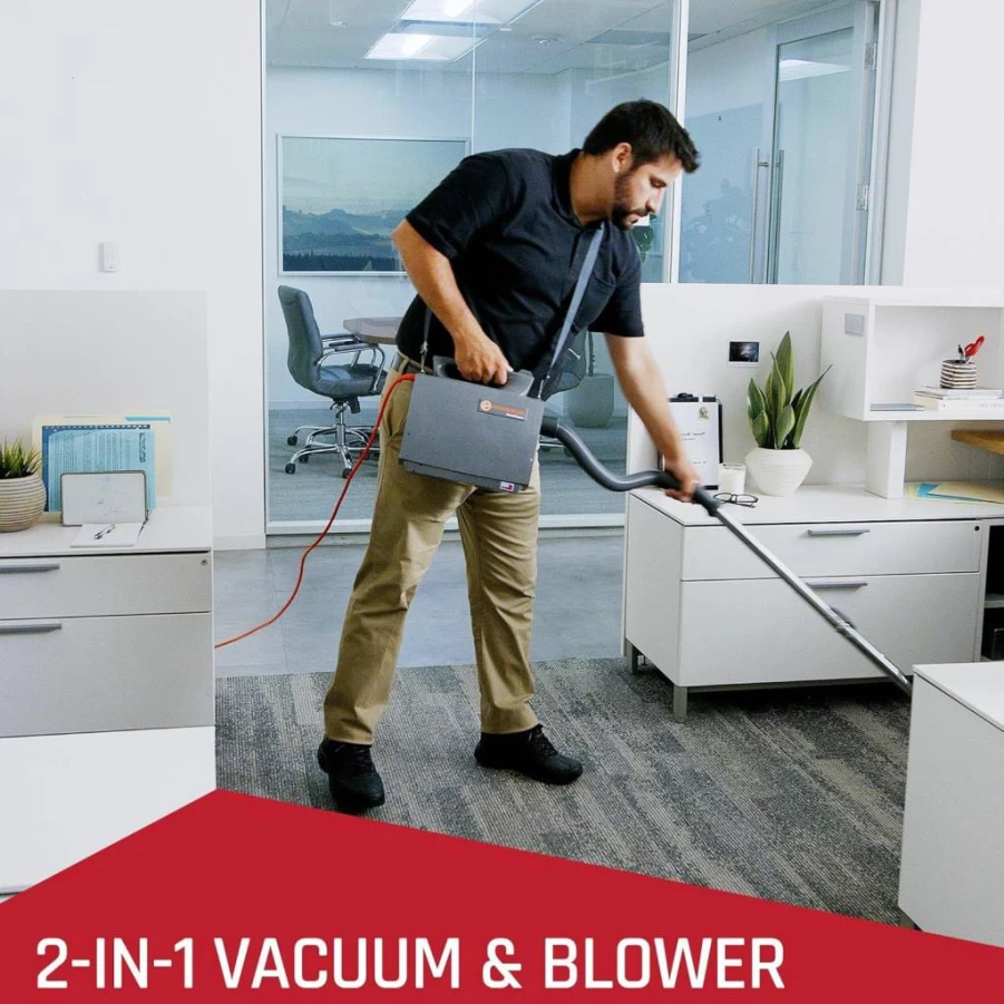 Hoover CH30000 Commercial Canister Vacuum Cleaner - 8 lbs Lightweight, Portable with Attachments, Professional Bagged Vacuum for Easy Cleaning, Black