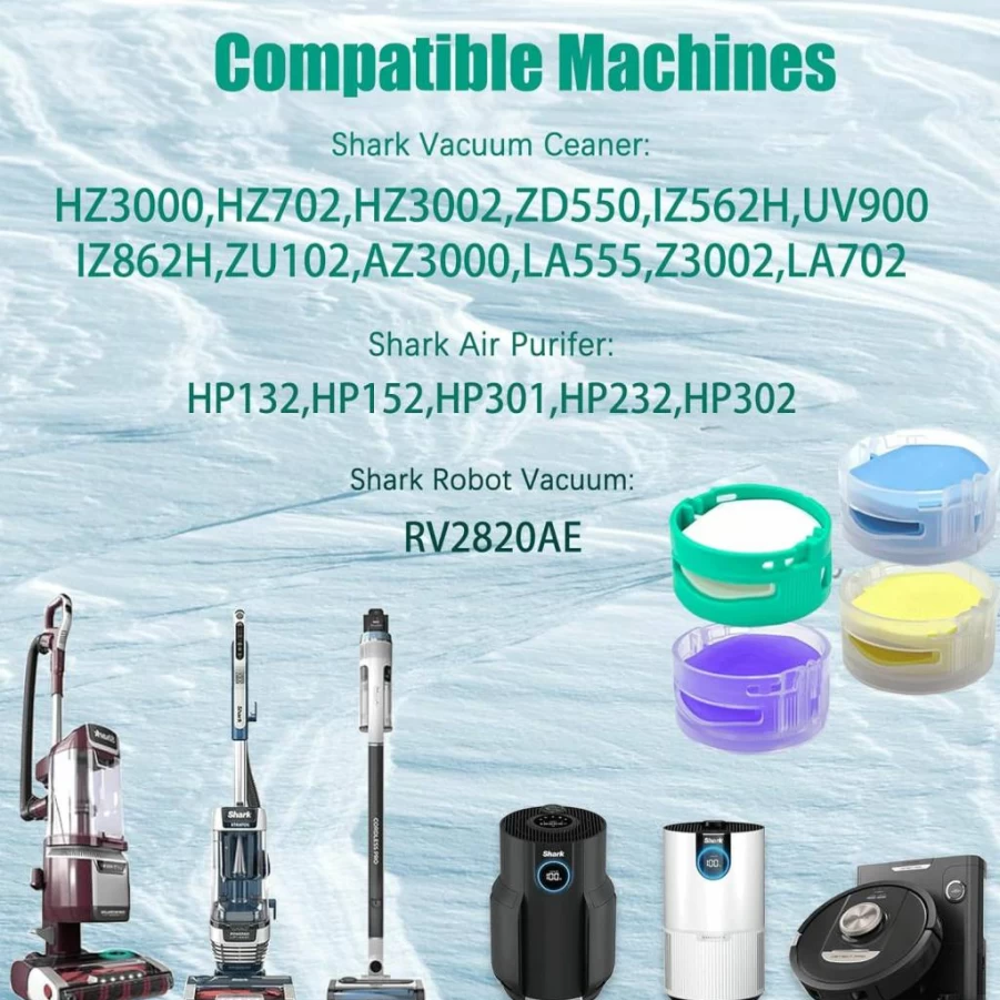 Eifrthe Odor Neutralizer for Shark Vacuums - Compatible with Shark AZ3000, AZ4002, IZ862H, IZ562H, ZD550, Stratos & More - Eliminates Odors - Part# 1541FC3000 Replacement