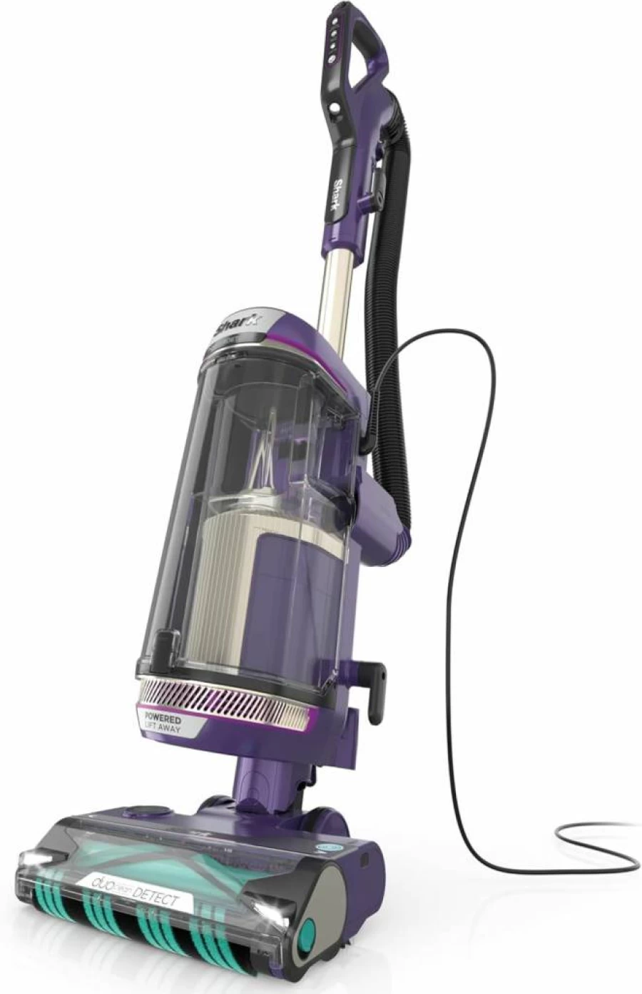 Shark Powerdetect Upright Vacuum Cleaner with DuoClean Technology, Lift-Away, Self-Cleaning Brushroll, HEPA Filter, Renewed (Eggplant Purple)