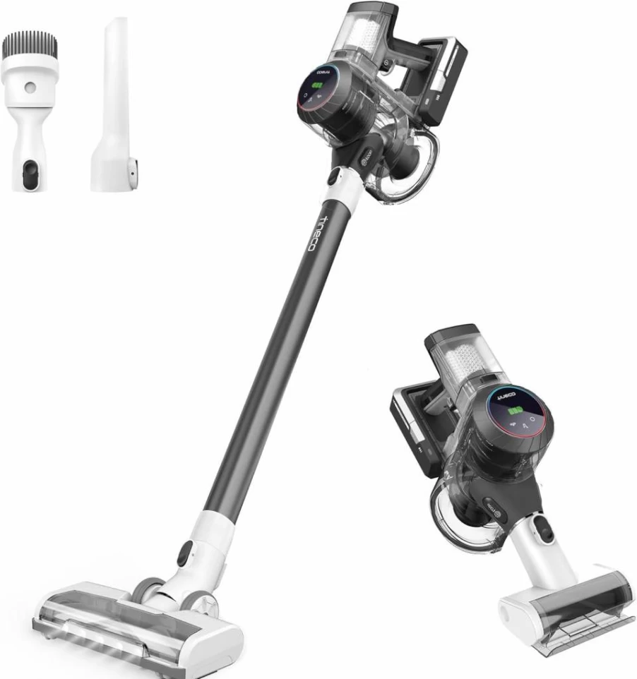 Tineco Pure One S11 Cordless Vacuum Cleaner - Smart Stick Handheld with Strong Suction, Lightweight Design for Deep Cleaning Hard Floors, Carpets, and Cars (Grey)