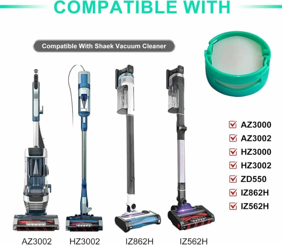 8Pack NWUCZW Odor Neutralizer Replacement Cartridges for Shark Vacuum Models HZ702 AZ3000 AZ3002 HZ3000 HZ3002 IZ862H IZ562H ZD550 - Compatible with Shark 1541FC3000 Air Purifier Filters