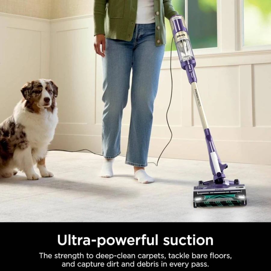 Shark Hz4002 Powerdetect Corded Stick Vacuum with DuoClean Technology, Self-Cleaning Brushroll, Anti-Allergen Seal & Odor Neutralizer