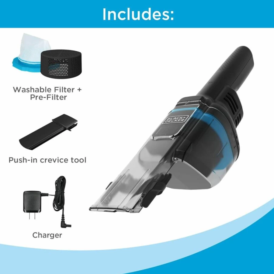 BLACK+DECKER HNVD220J00 Cordless Handheld Vacuum Cleaner - Dustbuster Blast for Home & Car Cleaning, Lightweight Portable Rechargeable