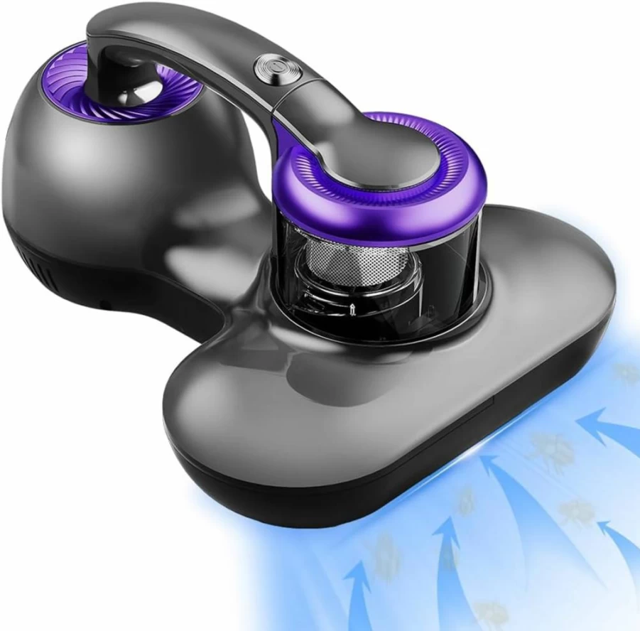 Hersven Handheld UV Mattress Vacuum Cleaner - 16Kpa Suction, 12800/min Vibrations for Beds, Sofas, Carpets & Fabric Surfaces