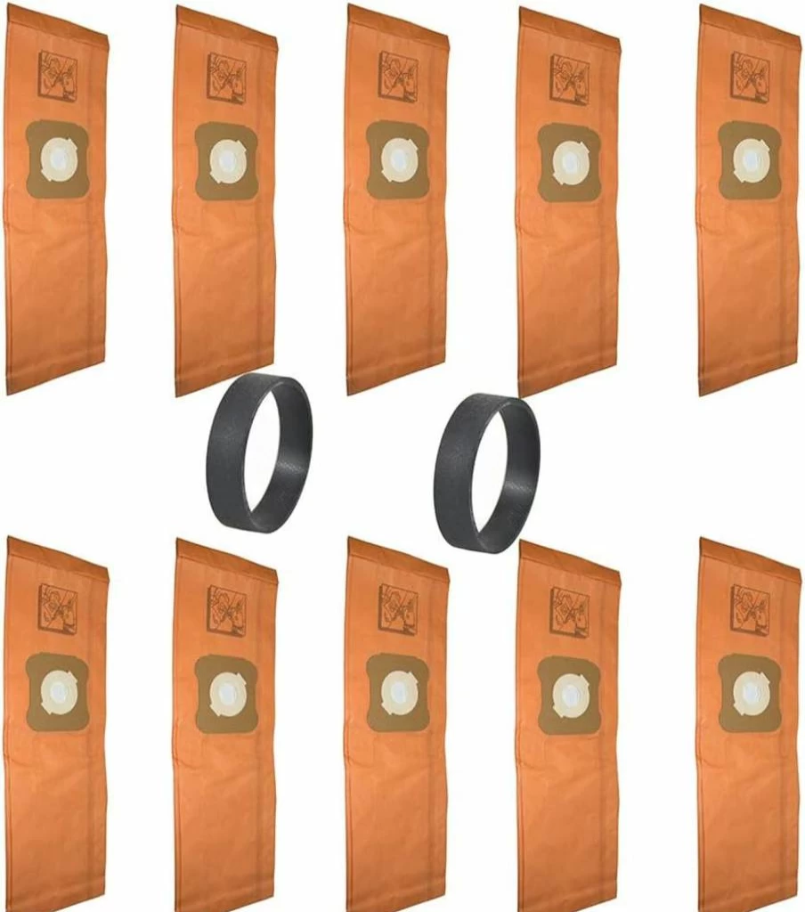 JAROFUREL 10-Pack Vacuum Cleaner Bags Replacement for Kirby G3 G4 G5 G6 G7 Sentria with 2 Belts
