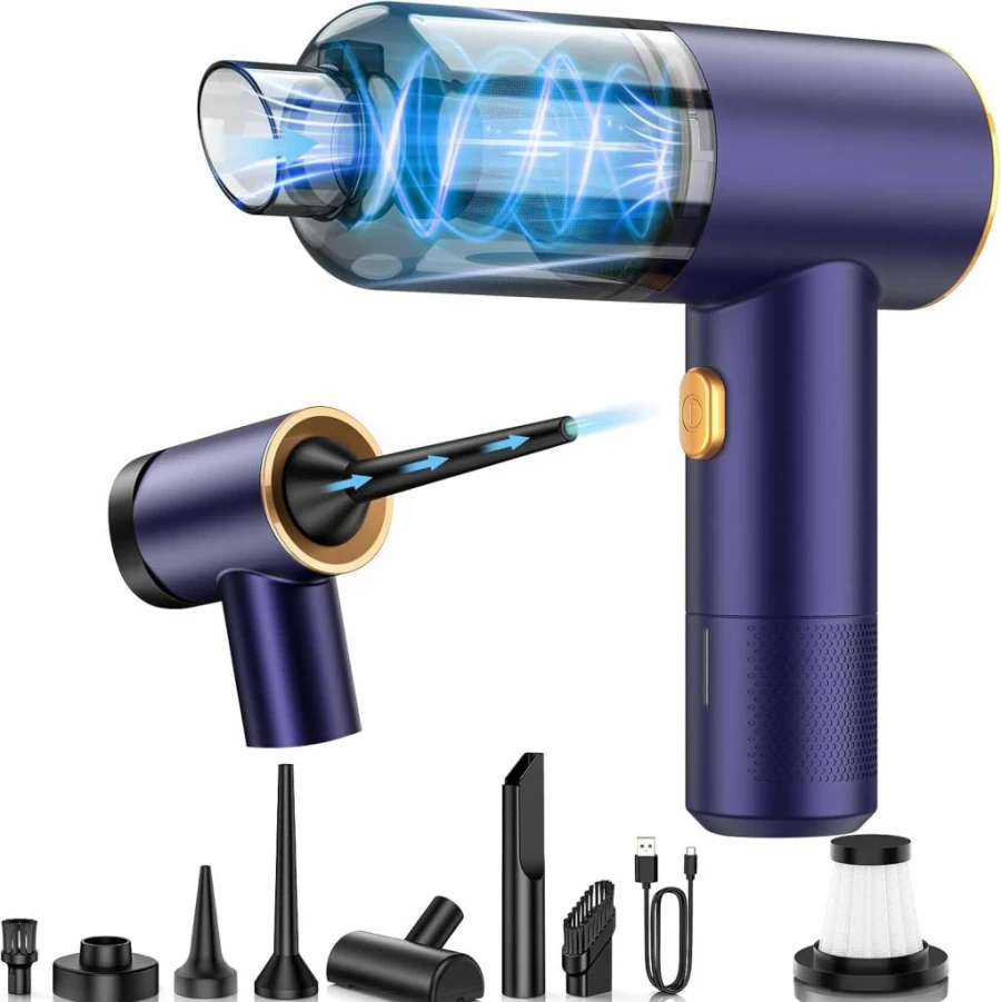 Vizeusvac Cordless Handheld Vacuum Cleaner - 18000Pa Powerful Suction, Rechargeable 7-in-1 Portable Vacuum with Brushless Motor for Car, Home, Office, and Pet Hair