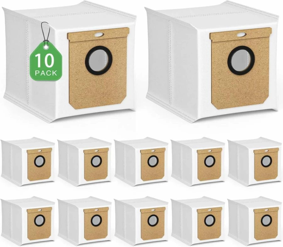10 Pack Isinlive 2.5L Replacement Dust Bags for Eufy L60/L50, Haier H9+, Conga 10000/8090/9090 Ai Robot Vacuum Cleaners