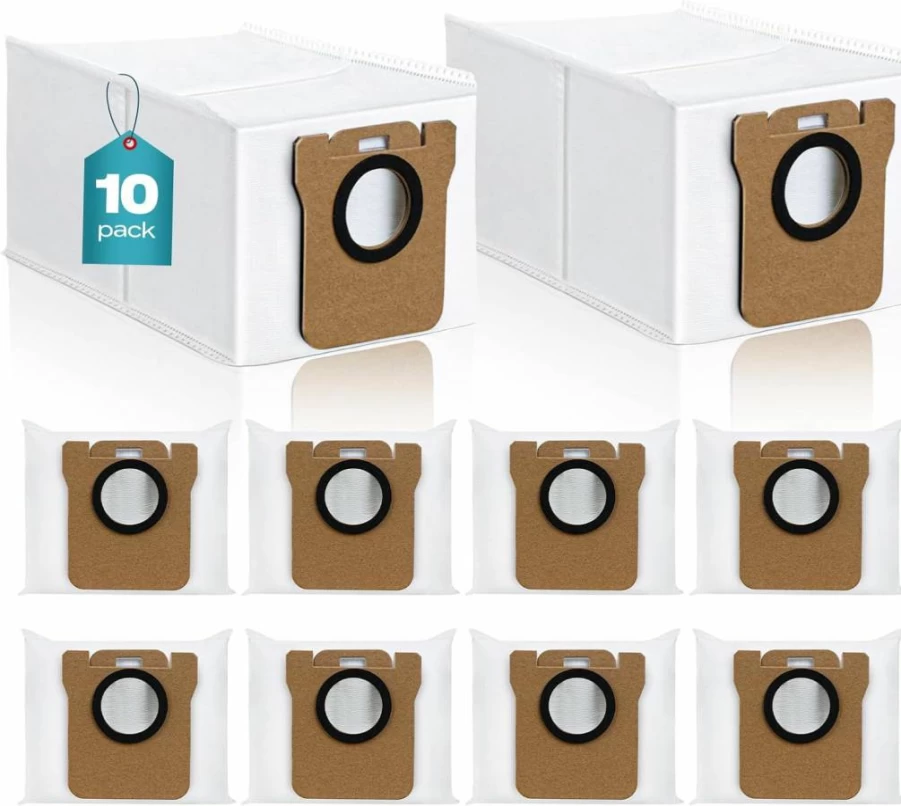 10 Pack KGC Disposable Dust Bags for Dreametech L10 Ultra/L10S Ultra, L20 Ultra Robot Vacuum, 3L Self-Emptying Base Compatible Trash Replacement Bags
