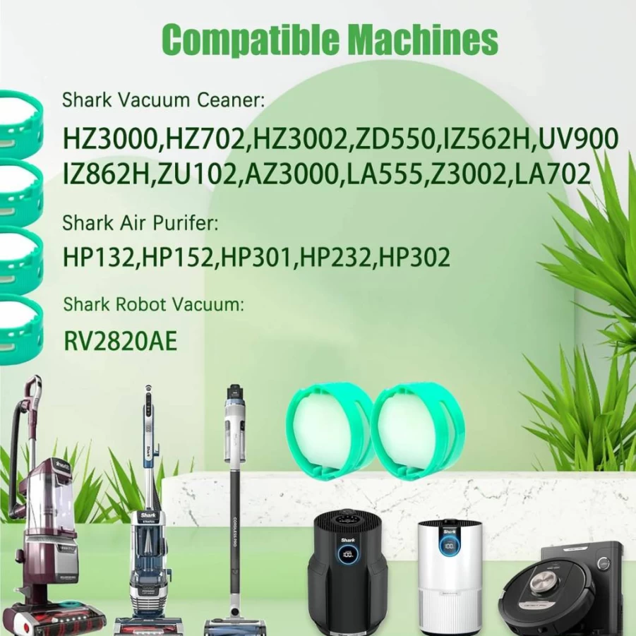 CauYien Replacement Odor Neutralizer Cartridge Compatible with Shark Zu102, La702, Uz565H, Hz3002, Iz862H, AZ3000, AZ3002, Hz3000, Stratos Upright Vacuum, 1541Fc3000 Vacuum