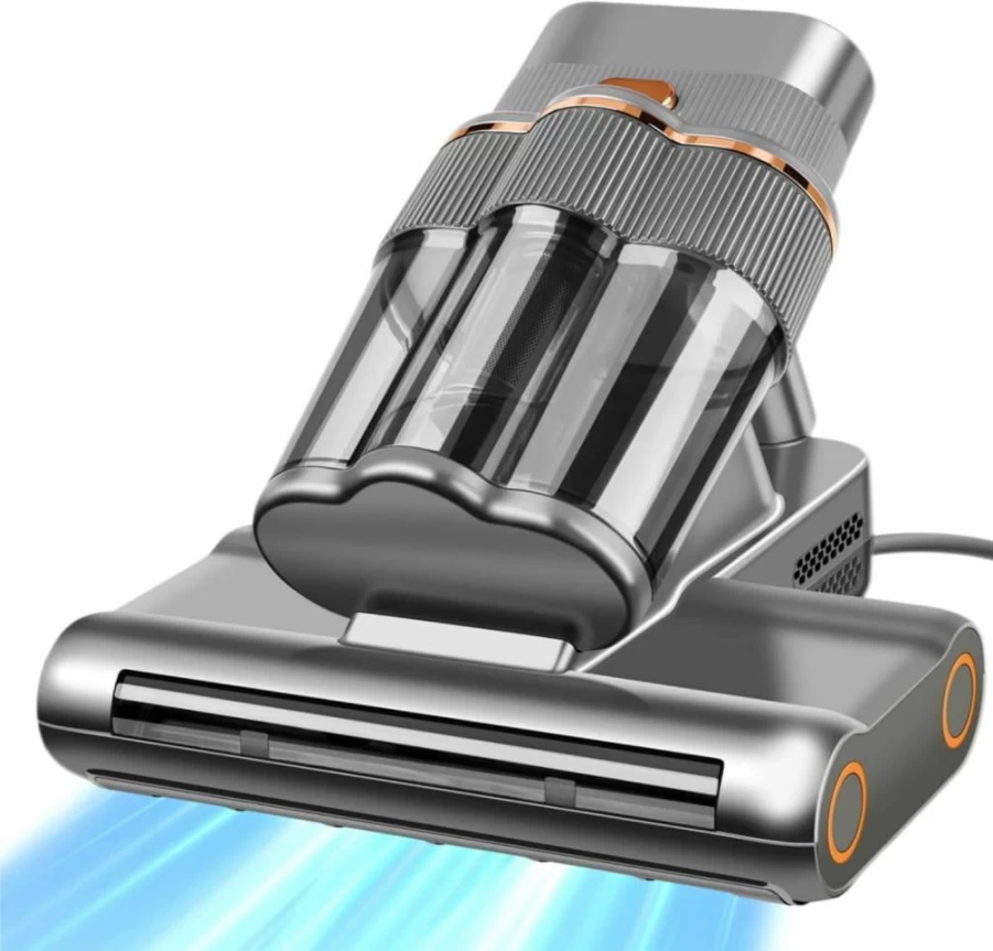 DAVANPAL Corded Handheld Mattress Vacuum Cleaner with UV-C Light, 16Kpa Suction, 30000 RPM Dual Brushes, 140°F Hot Air & Ultrasonic Technology for Dust Mites, Pet Hair, Allergens Removal