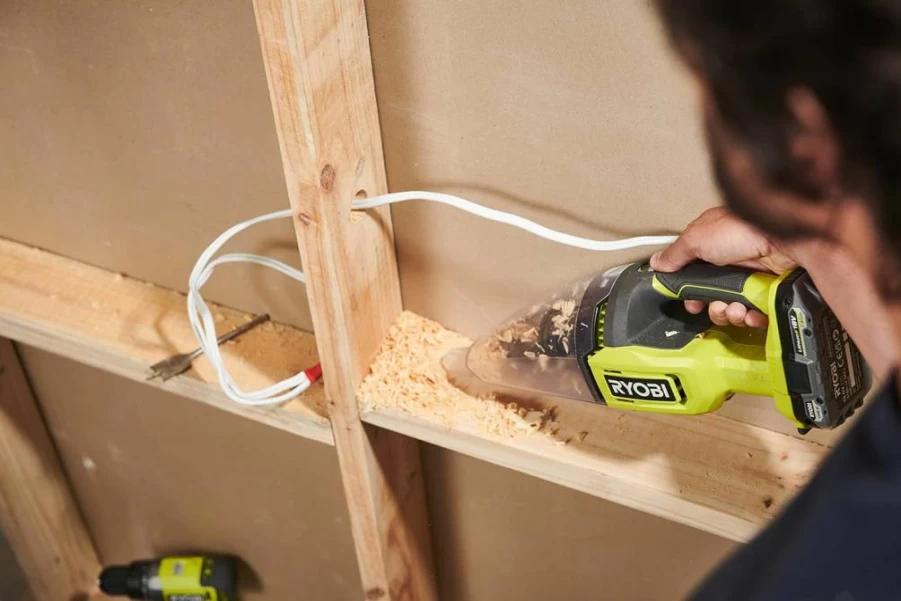 RYOBI R18V Cordless Handheld Vacuum Cleaner - 18V, 1100L/Min Suction, 60mL Dust Capacity, Body Only, Lightweight & Portable