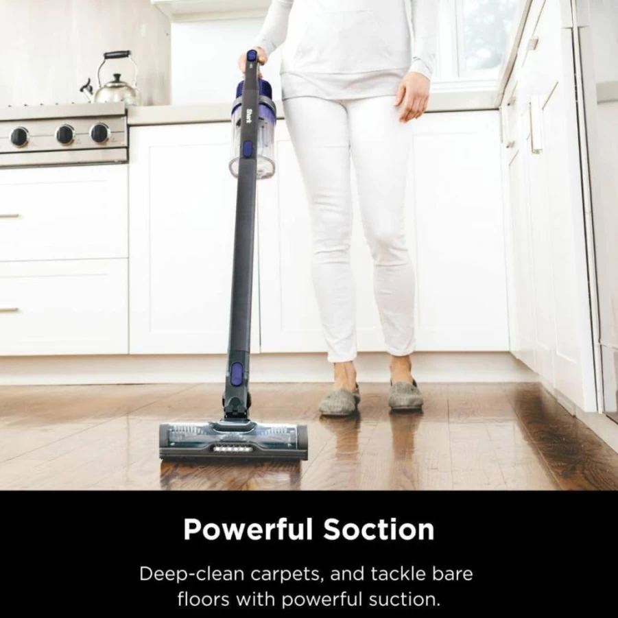 Shark Ix141 Rocket Cordless Stick Vacuum Cleaner - 7.5 lbs Lightweight, Blue Iris (Renewed) - Powerful Handheld Vacuum for Quick Cleanups