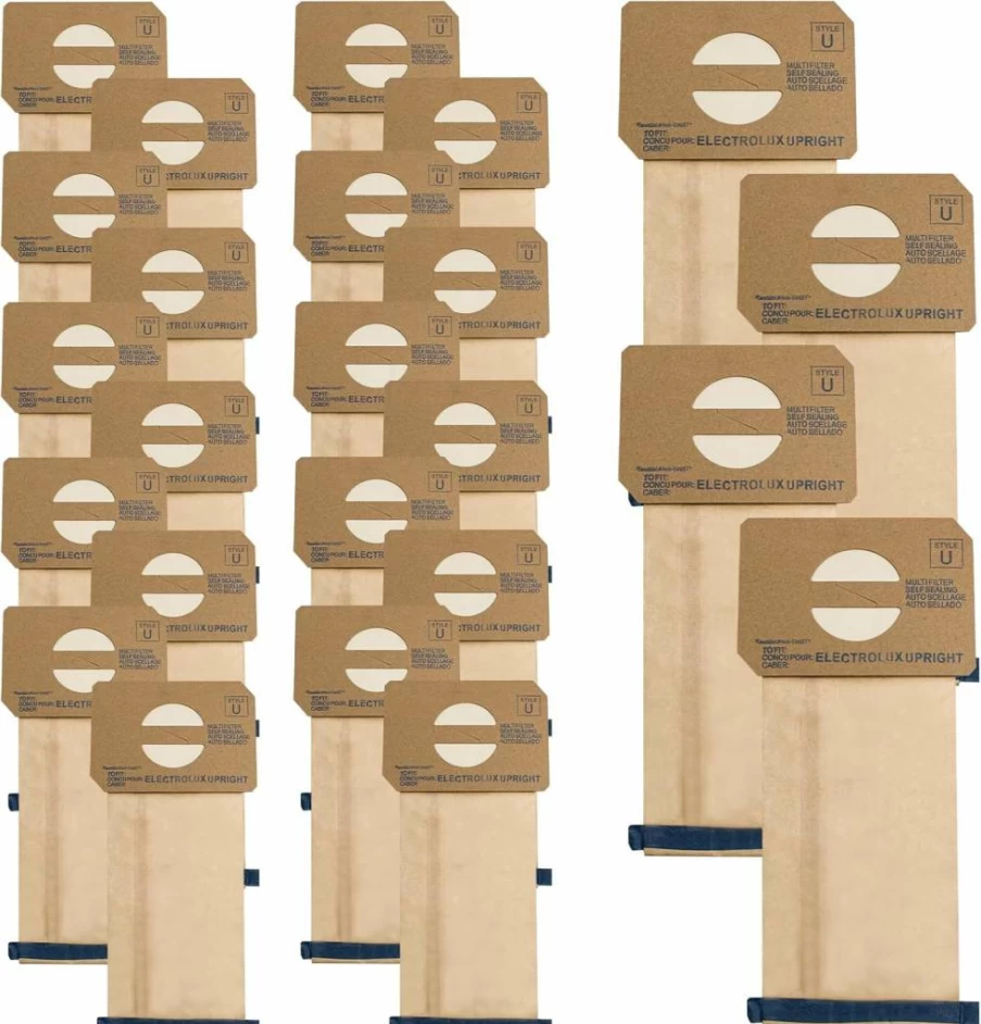 24-Pack Purzest Micro Filtration Vacuum Bags for Electrolux & Aerus Upright Vacuums - Compatible with Discovery II, Lux 4000, Ultralux, Genesis, Prolux, Epic 3500 Models