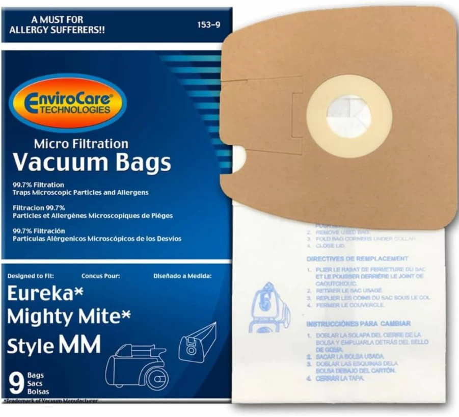 EnviroCare Replacement Vacuum Bags for Eureka Mighty Mite 3670 & 3680 Series - 9 Pack HEPA Micro Filtration Dust Bags