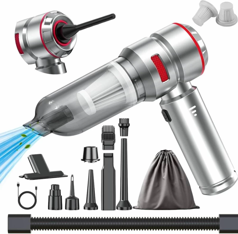 WINWEND Cordless Car Vacuum Cleaner 22000Pa High Power - 4 in 1 Handheld Vacuum with Brushless Motor, Air Duster, Blower & Pump for Cars, Home, Office