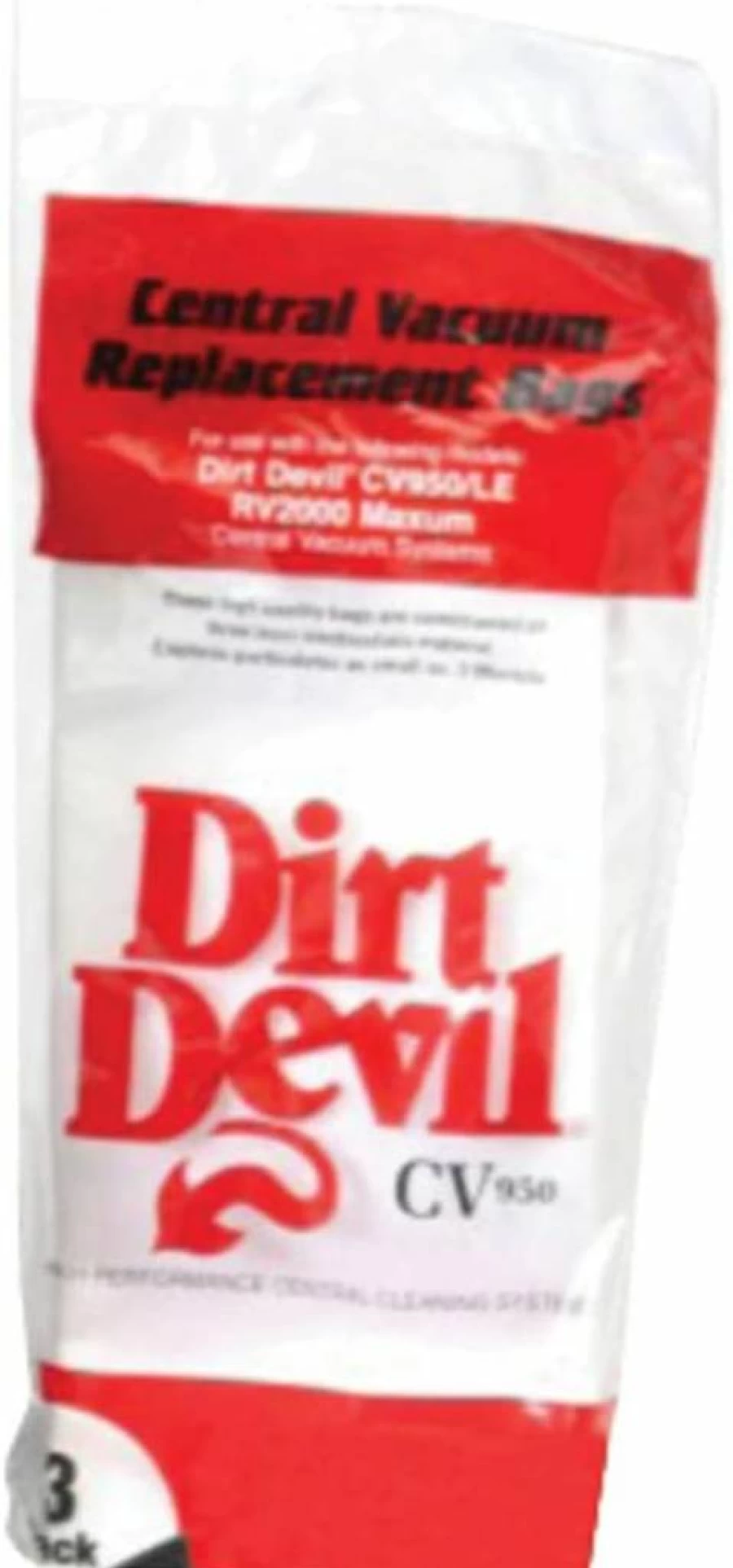 Scotch CV1500 Vacuum Filter Bags, 3-Pack (Part #9597) - Compatible with Dirt Devil H-P Products