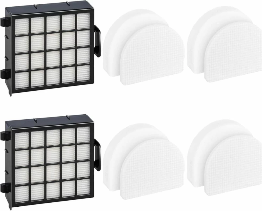 Leemone AZ4002 Replacement HEPA Filters & Foam Felt Pads Compatible with Shark AZ4000 AZ4002 PowerDetect Vacuum Cleaner Accessories Kit