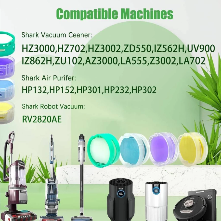 CauYien Replacement Odor Neutralizer Cartridge Compatible with Shark Zu102, La702, Uz565H, Hz3002, Iz862H, AZ3000, AZ3002, Stratos & 1541FC3000 Vacuum Models