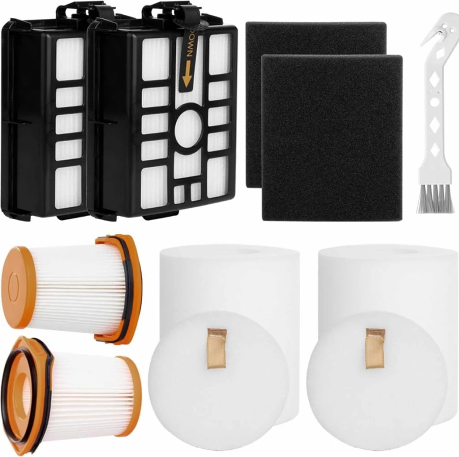 Willsunton 6-Pack Replacement Filters for Shark Wandvac WS642AE/WS640AE Cordless Vacuum - 2 Fabric, 2 HEPA Self-Empty Base, 2 Felt & Foam Filters
