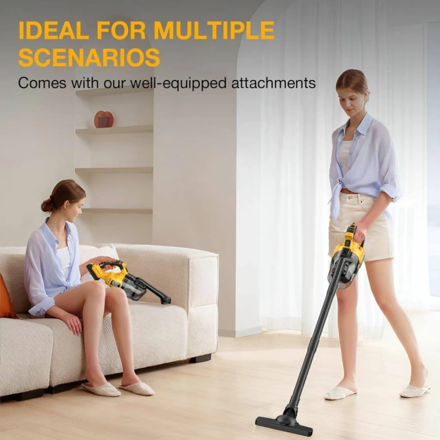 TengXcel 20V Max Cordless Handheld Vacuum Cleaner for Home, Car, Hardwood Floors & Carpets - Portable Shop Vac with Washable HEPA Filter (Compatible with Dewalt Batteries, No Battery Included)
