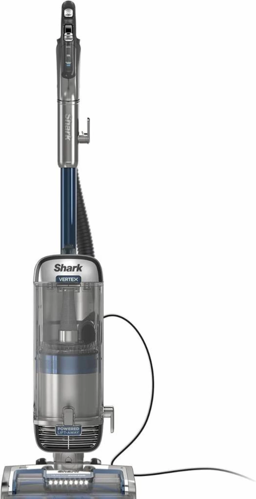 Shark AZ2000 Vertex Upright Vacuum with DuoClean, PowerFins, Self-Cleaning Brushroll, HEPA Filter, 1Qt Dust Cup, Lift-Away, Blue (Renewed)