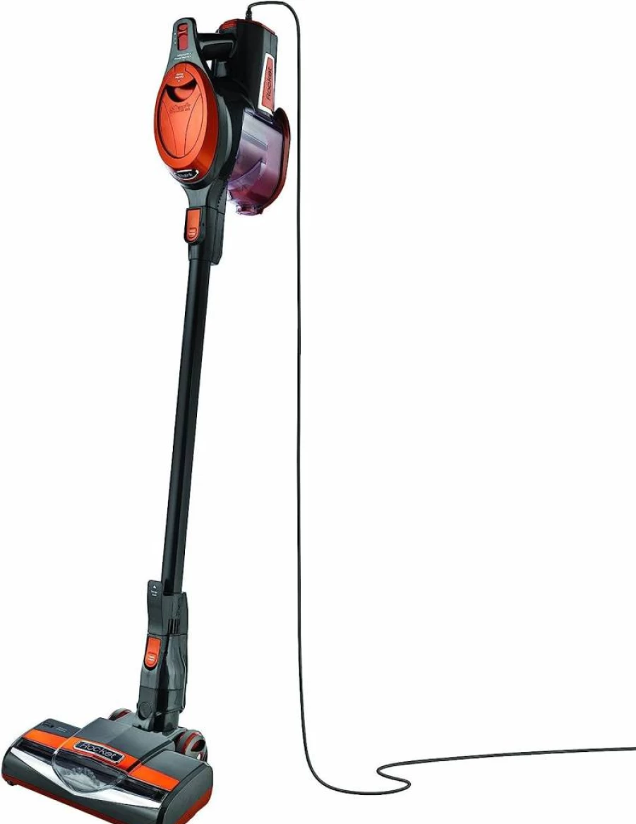 Shark HV301 Rocket Ultra-Light Corded Vacuum with Swivel Steering for Carpets and Hard Floors, Gray/Orange Bagless Cleaner