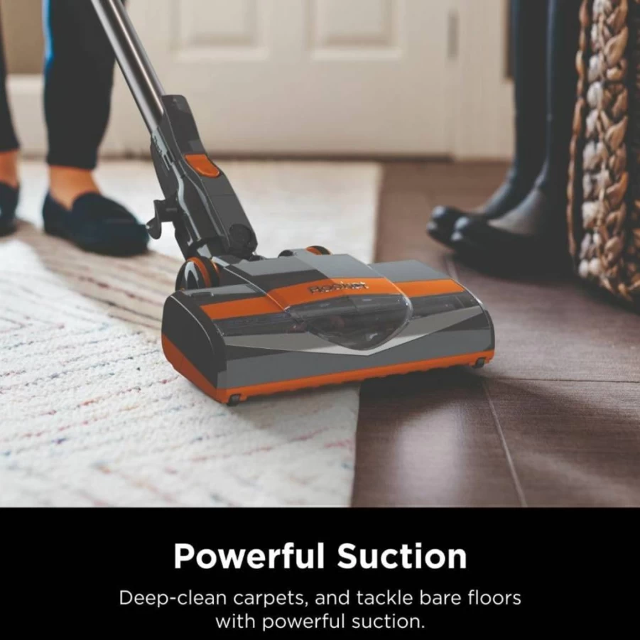 Shark HV301 Rocket Ultra-Light Corded Vacuum with Swivel Steering for Carpets and Hard Floors, Gray/Orange Bagless Cleaner