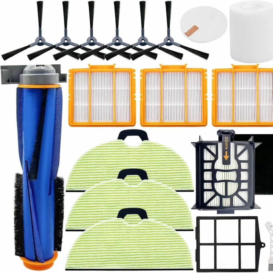 MalhSlix Replacement Parts Kit for Shark AI Ultra 2-in-1 Robot Vacuum - Main Brush, Side Brush, Filters, Roller Cover Compatible with AV2501S, AV2511AE, RV2502AE, RV2400WD Models