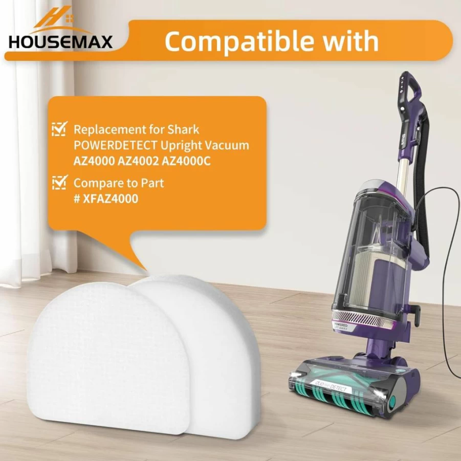 HOUSEMAX 2Pack CH950 CH951 Vacuum Filters Replacement Compatible with Shark Cordless Handheld Ultracyclone Pet Pro Plus CH901 CH951C CH900WM, Genuine OEM Part XFTRCH900 Replacement