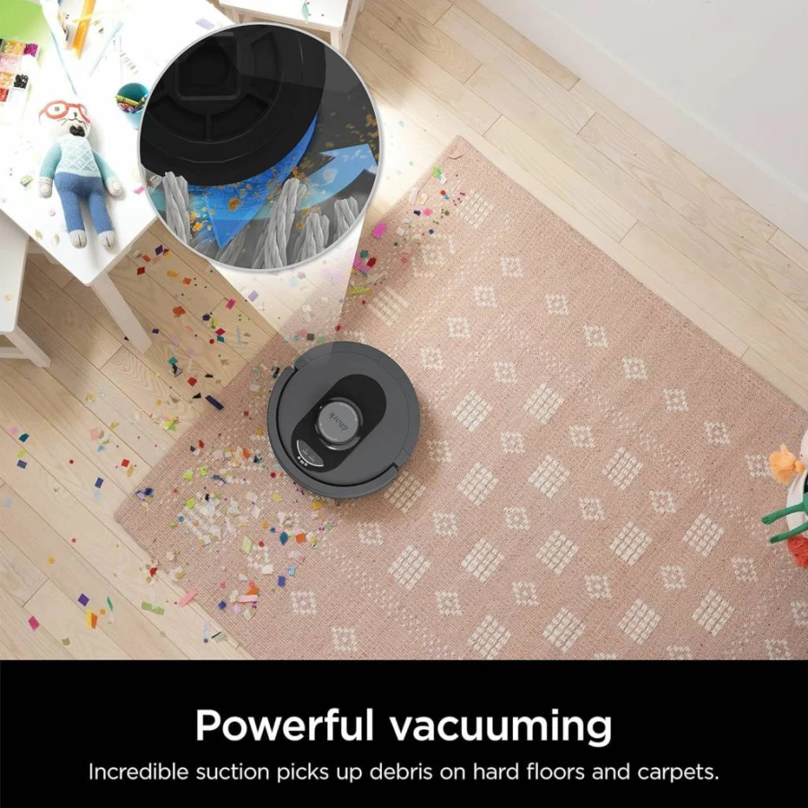 Shark AV2501S AI Ultra Robot Vacuum with MatrixClean Navigation, Self-Emptying Base, WiFi, Home Mapping, 30-Day Capacity, HEPA Bagless, Pet Hair Specialist, Dark Grey