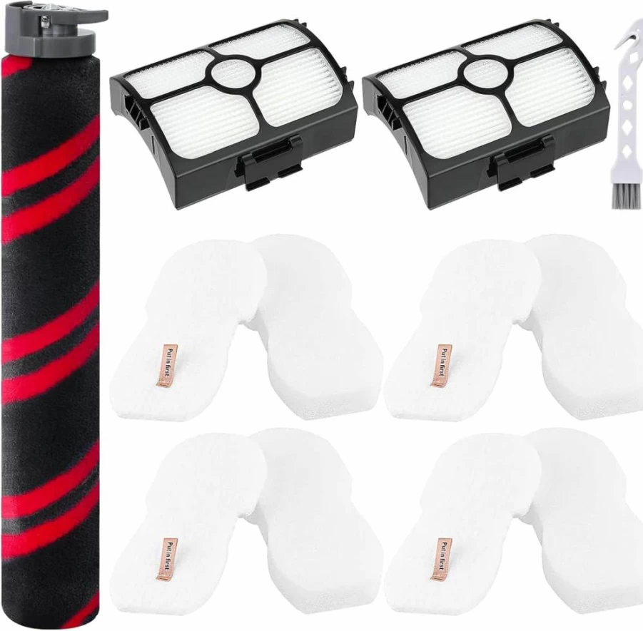 Leadaybetter Hz3002 Vacuum Brush Roller & Filter Replacement Compatible with Shark Hz3002, Hz3000, Stratos Cordless Ultralight & Corded Stick Vacuum - Replaces Part # XFFKHZ3000, XHFHZ3000