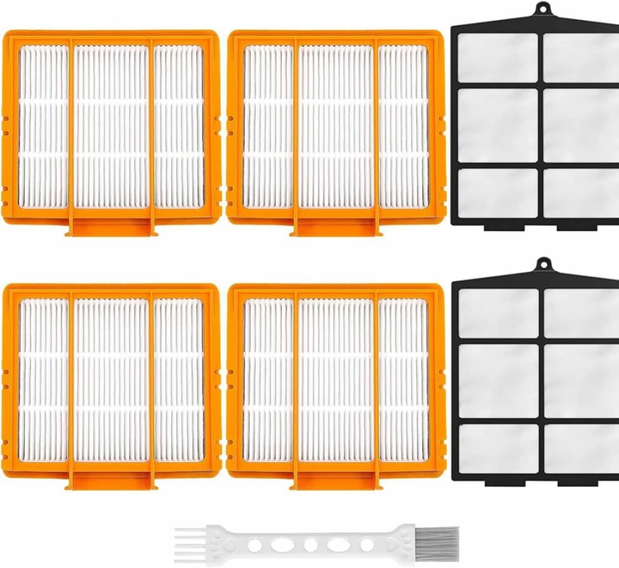 Dentego Replacement Parts Kit for Shark IQ Robot Vacuum - Side Brush, Main Roller Brush, Filters, Compatible with R101AE, RV1001AE, UR1100SRUS, AV1002AE, AV1010AE, RV100AE, EZ RV912S