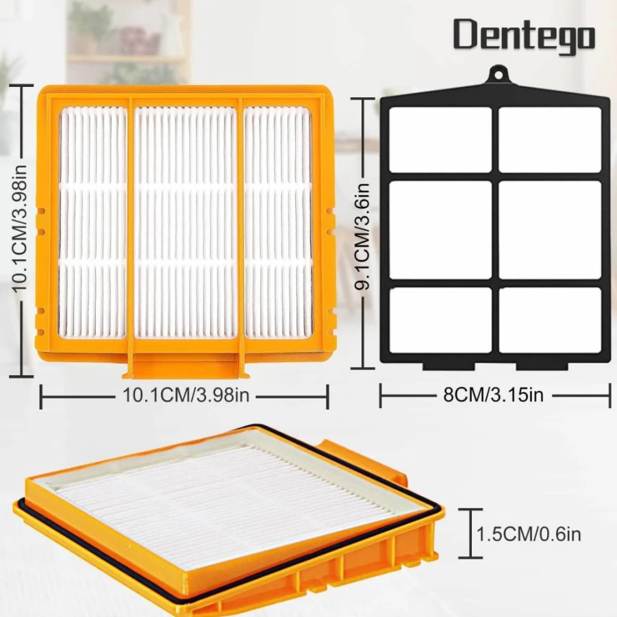 Dentego Replacement Parts Kit for Shark IQ Robot Vacuum - Side Brush, Main Roller Brush, Filters, Compatible with R101AE, RV1001AE, UR1100SRUS, AV1002AE, AV1010AE, RV100AE, EZ RV912S