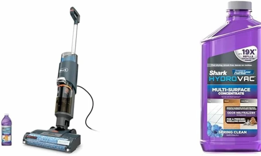 Shark Cordless HydroVac Wet Dry Vacuum Mop - 3-in-1 Self-Cleaning Hard Floor Cleaner with Strong Suction, Dual Brushrolls & Cleaning Solutions for Floors and Rugs, Model AW261