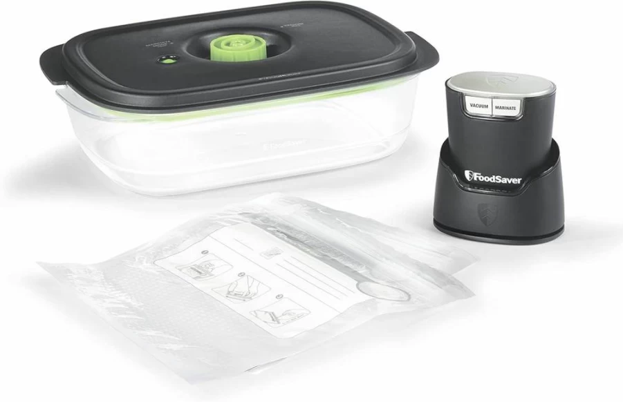 FoodSaver FS2160 Handheld Vacuum Sealer for Food Preservation and Marination – Compact, Multi-Use Kitchen Appliance