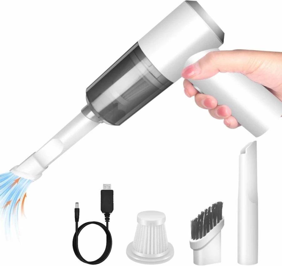 YUNYILAN Black Cordless Handheld Vacuum Cleaner - High Power Rechargeable & Portable for Home, Car, Office Cleaning