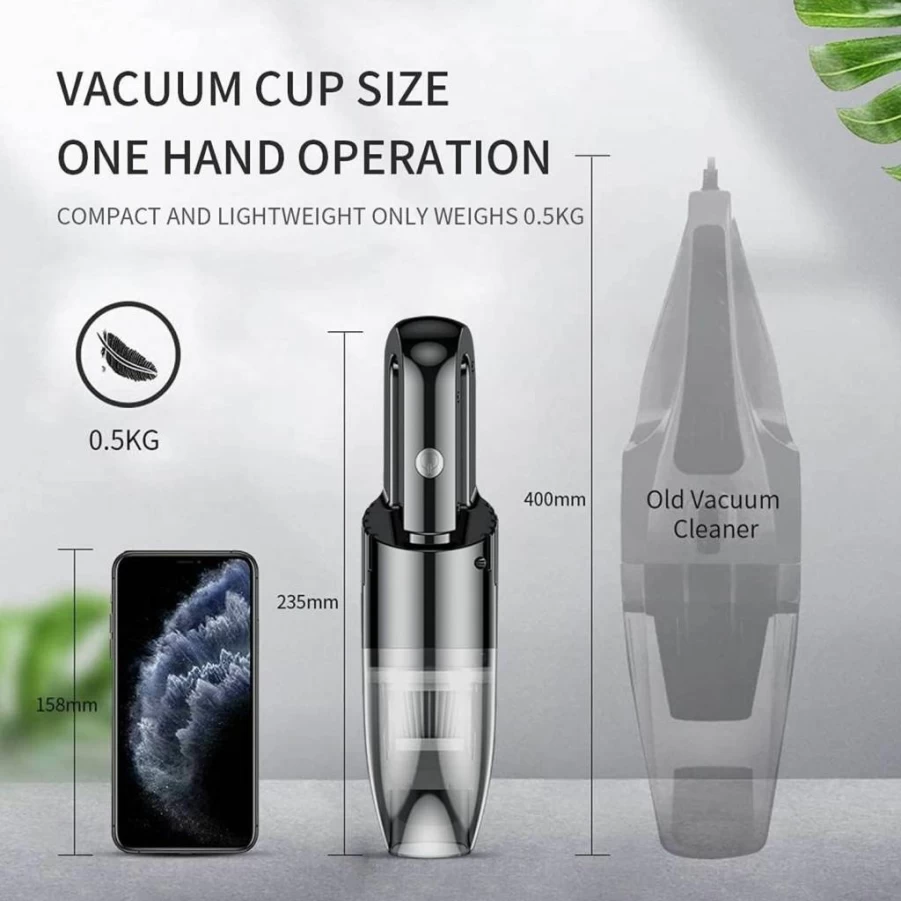 LIPUWS Cordless Handheld Vacuum Cleaner - Mini Portable Rechargeable Dust Buster for Car, Home, Office, and Travel Cleaning