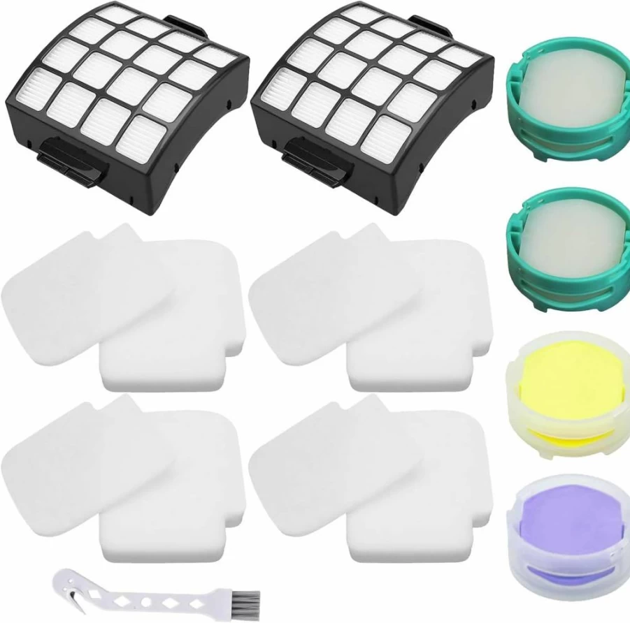Alrens AZ3002 Vacuum Filters Kit - 2 HEPA Filters, 4 Foam & Felt Pads, 4 Odor Eliminators for Shark AZ3002, AZ3000, Stratos DuoClean PowerFins Upright Vacuums