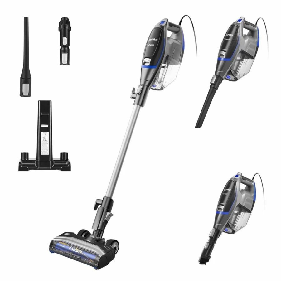 Eureka Nes520Bl 2-in-1 Corded Stick Vacuum Cleaner with Powerful Suction for Pet Hair, Carpets, Hard Floors & Cars | Lightweight Blue Handheld Vacuum