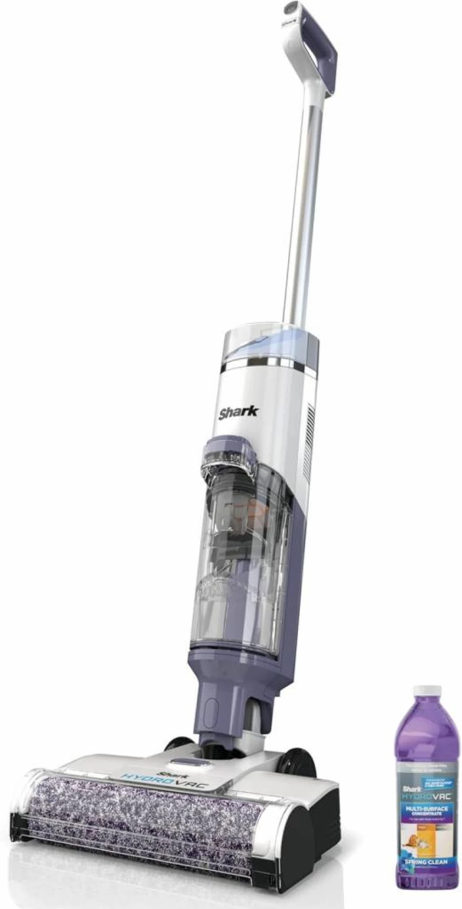 Shark WD200 Cordless 3-in-1 HydroVac Pro: Lightweight Self-Cleaning Vacuum & Mop for Hard Floors with Antimicrobial Brushroll, 12oz Odor Eliminator, Polar White