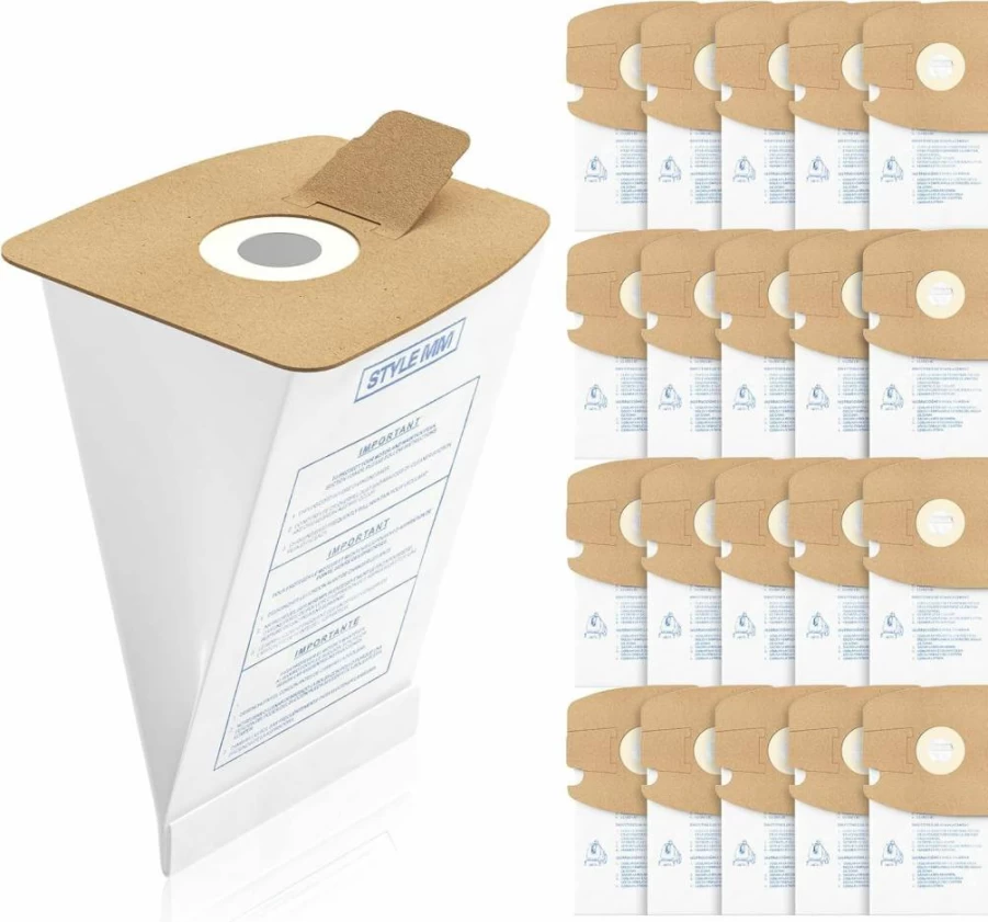 20 Pack ISINLIVE Vacuum Bags Compatible With Eureka Mighty Mite 3670 & 3680 Series, Replaces Part #60295 60295A 60295B 60295C 60296 60297A, Style MM Vacuum Bags for Eureka Canister Vacuums